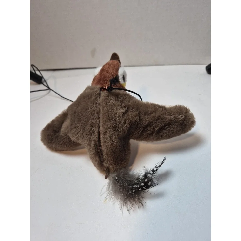 Bird Cat Toy Simulated Chirping Bird Interactive Rechargeable Flapping With Rod